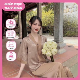 Bộ phật tử ,Đồ lam đi chùa,Bộ bà ba cách tân,Pháp phục nữ,