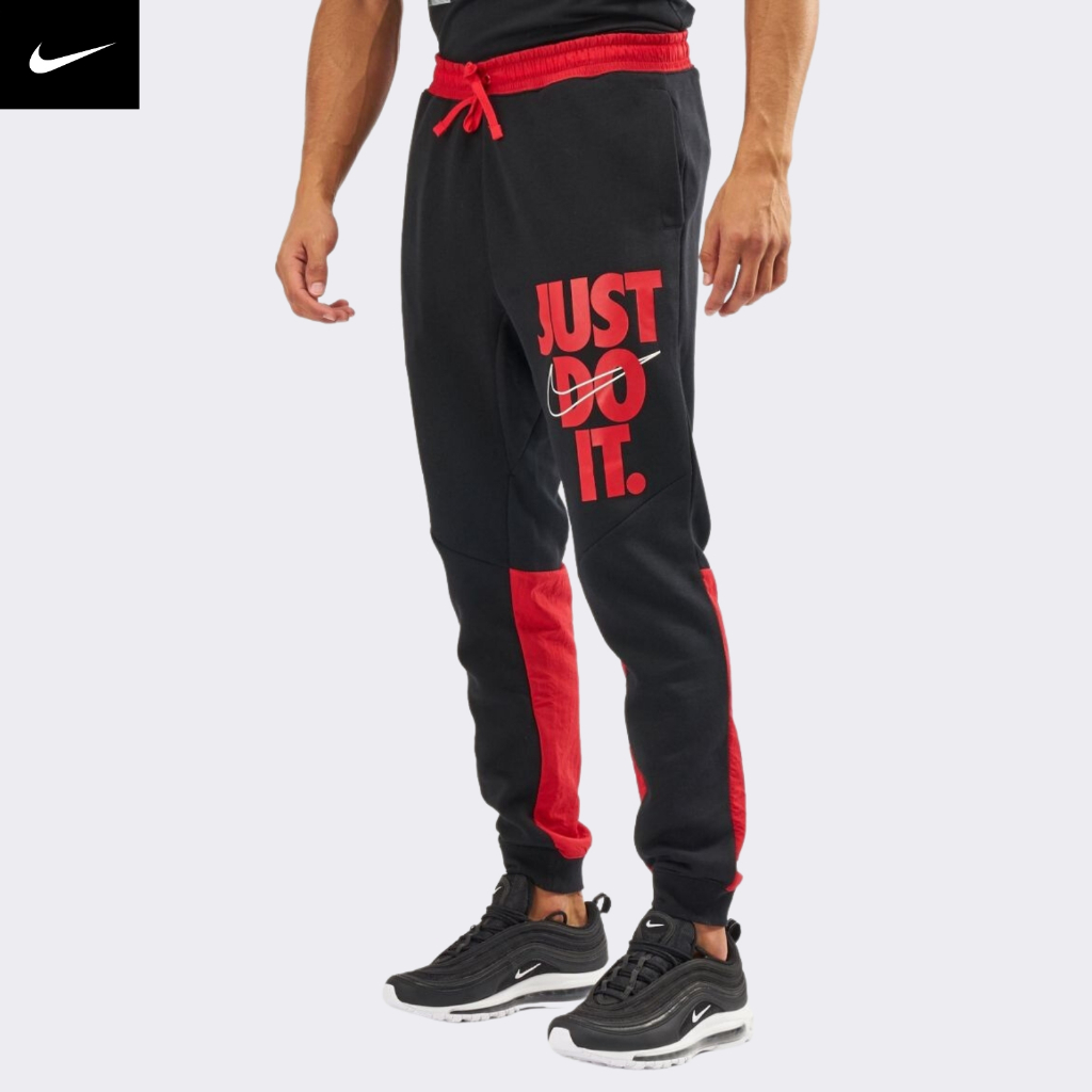 Quần dài thể thao nam nữ N.ike HBR JDI Pants - Đen / Đỏ
