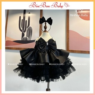 Váy công chúa cho bé BinBon Baby, đầm công chúa nơ tầng cho bé gái