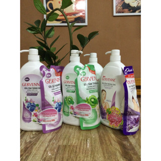 SỮA TẮM TRẮNG DA GERVENNE HƯƠNG NƯỚC HOA(900gr tặng kèm túi 380gr. còn mùi Việt Quất Nam Phi, Kiwi Bạch Trà, Lyly Tím )