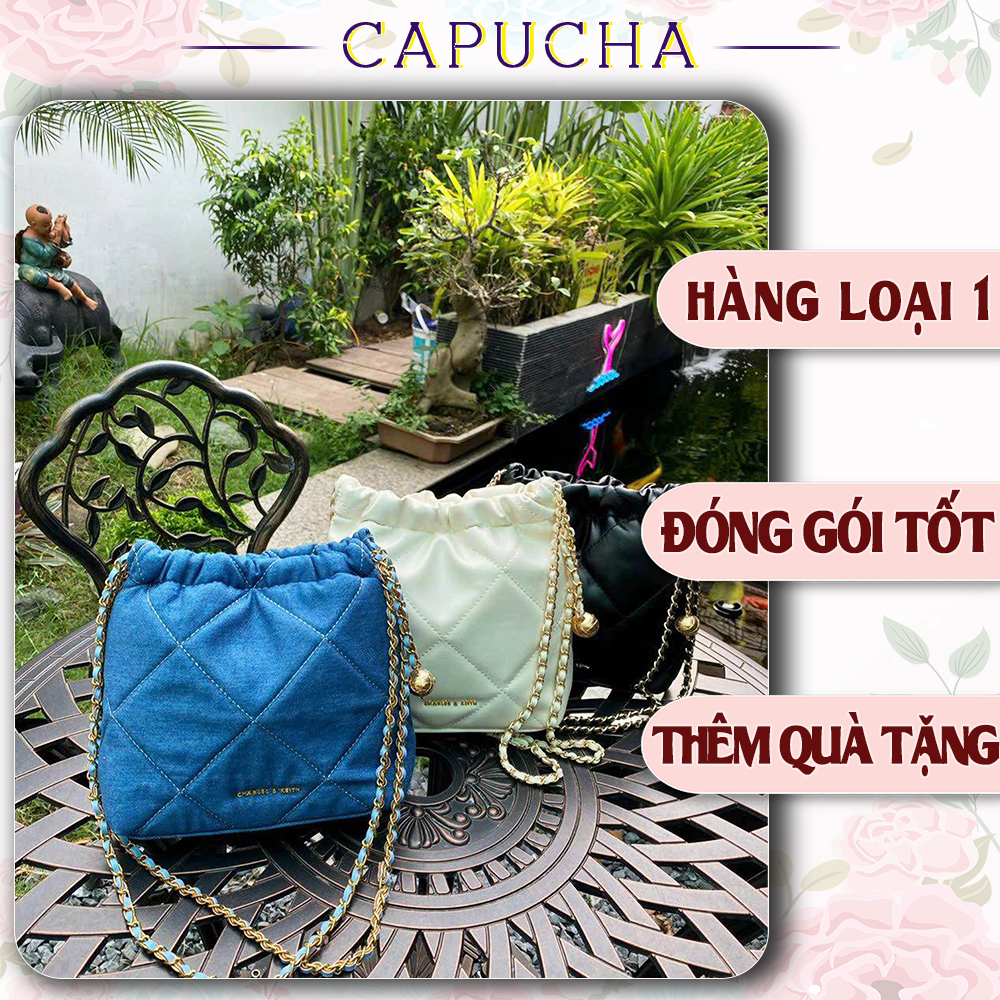 Túi xách nữ đeo chéo đeo vai miệng rúm cực lạ chất da mềm mịn cao cấp Capucha T323