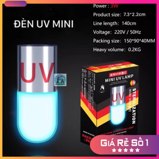 Đèn UV mini 3W diệt tảo khuẩn hồ cá/thuỷ sinh