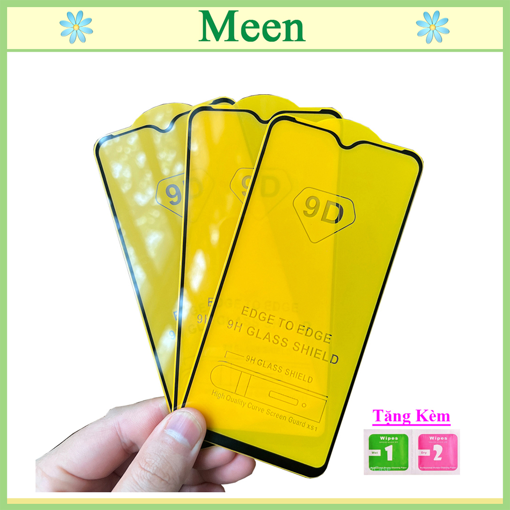 "Kính cường lực OPPO A7 " Full màn hình, Ảnh thực shop tự chụp, tặng kèm bộ giấy lau kính Meen