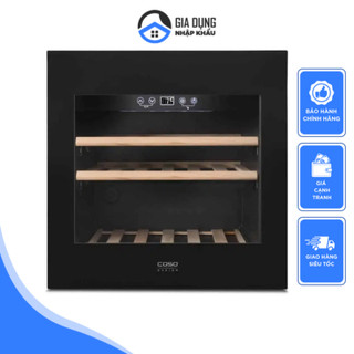 Tủ bảo quản rượu vang caso winedeluxe e, tủ ủ rượu, âm tủ, dung tích 29 chai, nhập eu, bh 12 tháng
