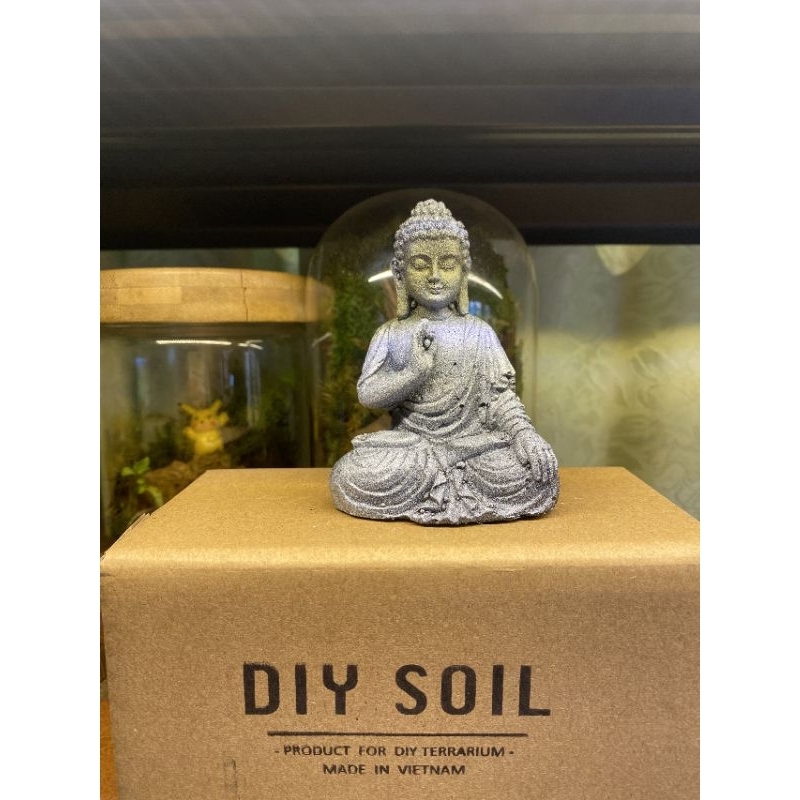 Tượng Phật A Di Đà Giả Đá Mini Trang Trí Terrarium - Cao 9cm