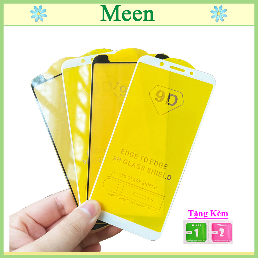 "Kính cường lực OPPO A83 " Full màn hình, Ảnh thực shop tự chụp, tặng kèm bộ giấy lau kính Meen