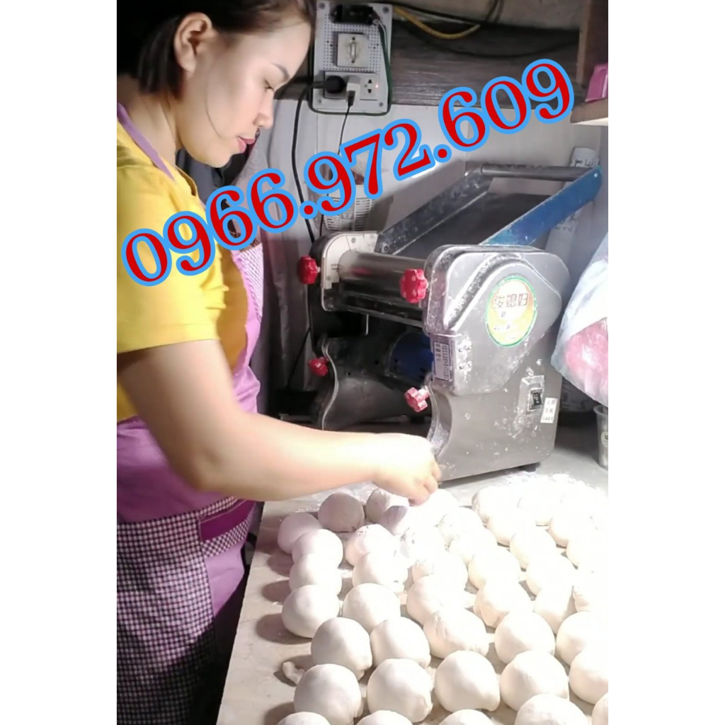 Máy cán bột làm bánh bao chạy bằng điện size 20/22/24 - kèm chức năng tạo sợi