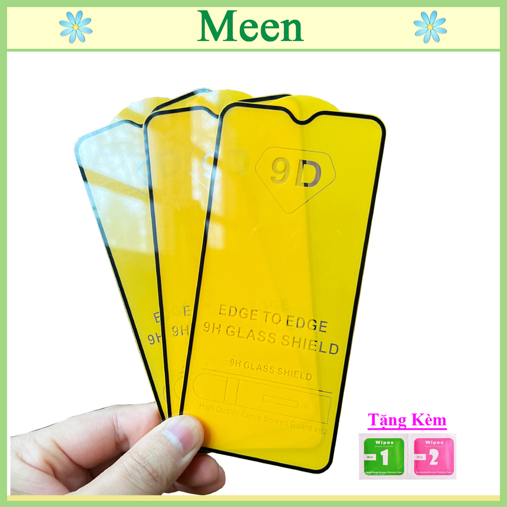"Kính cường lực OPPO F9 " Full màn hình, Ảnh thực shop tự chụp, tặng kèm bộ giấy lau kính Meen