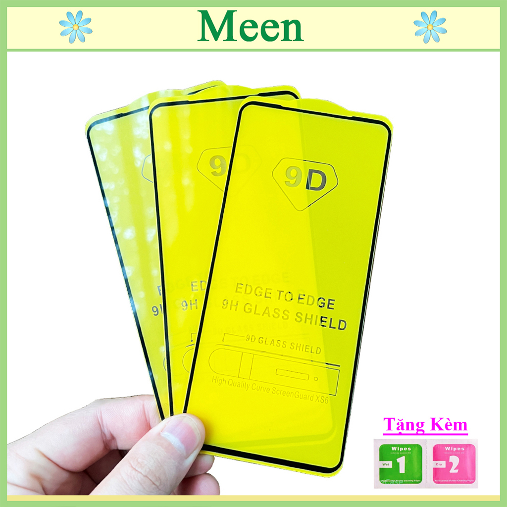 "Kính cường lực OPPO Reno 4 " Full màn hình, Ảnh thực shop tự chụp, tặng kèm bộ giấy lau kính Meen
