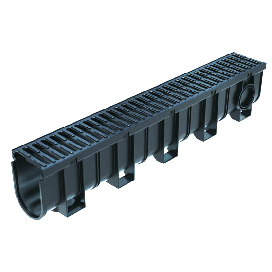 Cống thoát nước lắp ghép ECODrain Nắp Gang đúc: 150x190x1000mm, tải trọng 25 tấn, chịu tải cao, thi công nhanh.