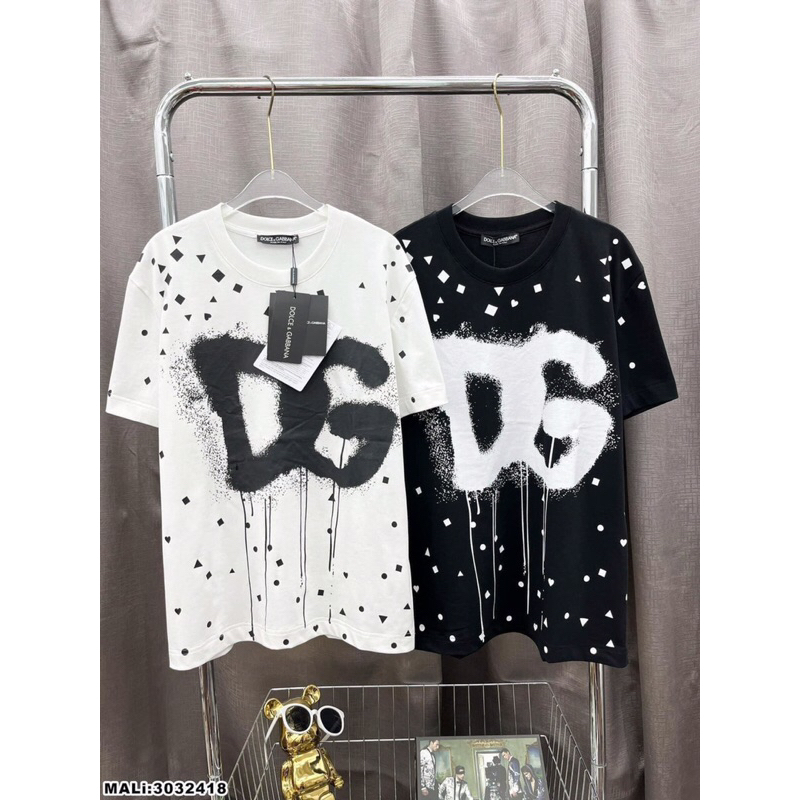 Áo thun chữ D chảy chấm vảy sơn hot hit unisex đẹp