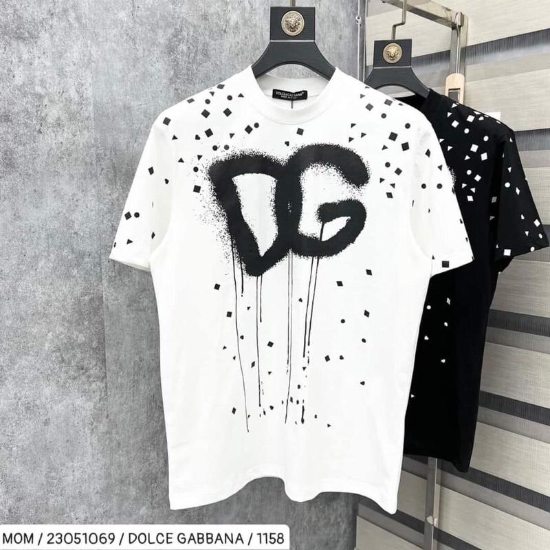 Áo thun chữ D chảy chấm vảy sơn hot hit unisex đẹp