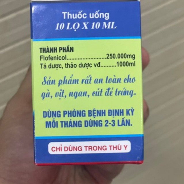 Flo-Col 10ml  khò,hen,khẹc, chăm sóc vật nuôi Vitamin & chất bổ sung dinh dưỡng