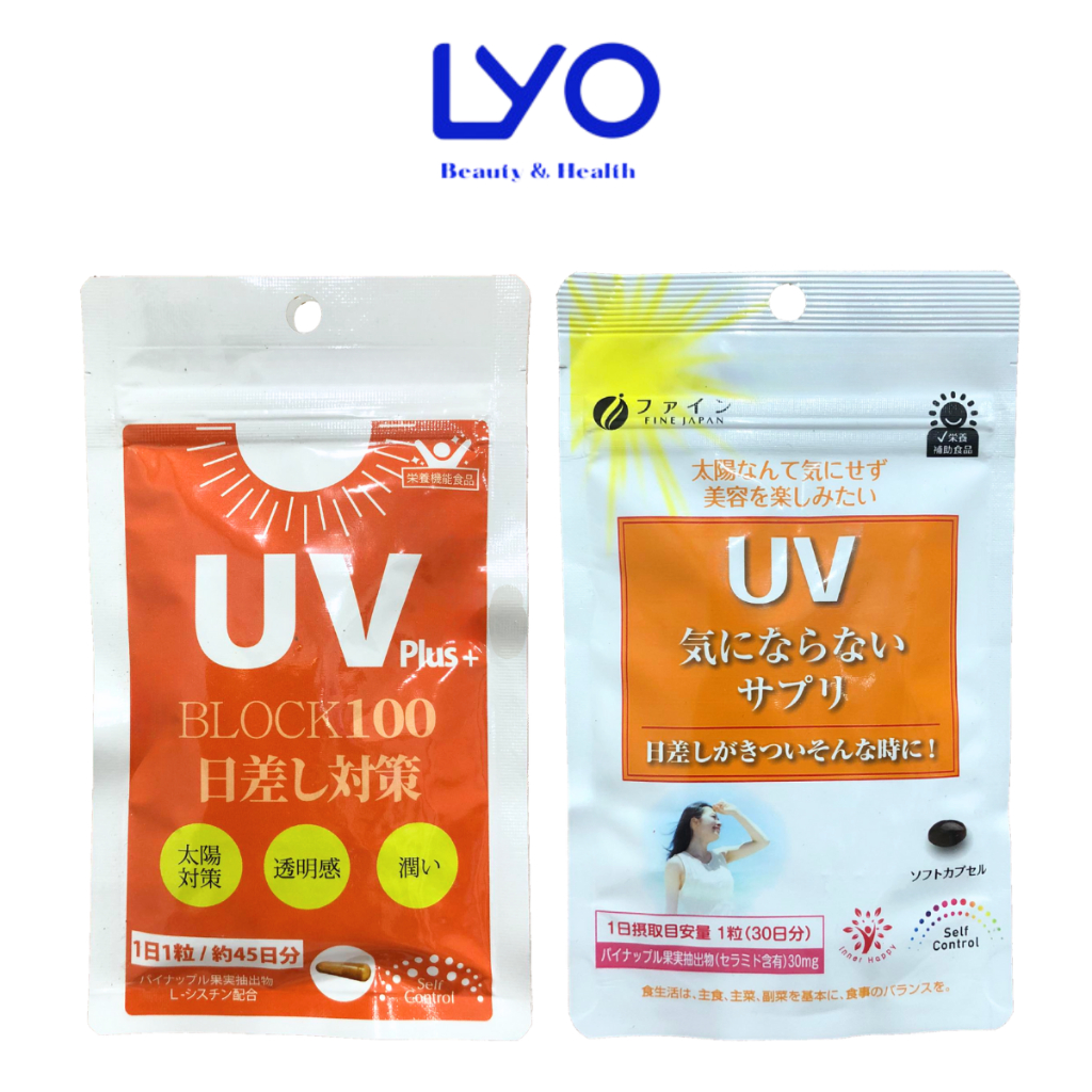 Viên Uống Chống Nắng UV Plus+ Block100 UV Fine Nhật Bản 45 Viên 30 viên