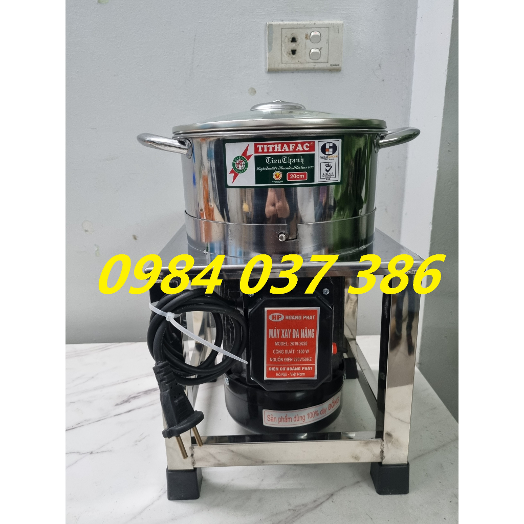 Máy xay giò chả, thịt công nghiệp, gia đình làm pate, xúc xích 1.1KW dao rút thả( Cam kết lõi đồng 100%)