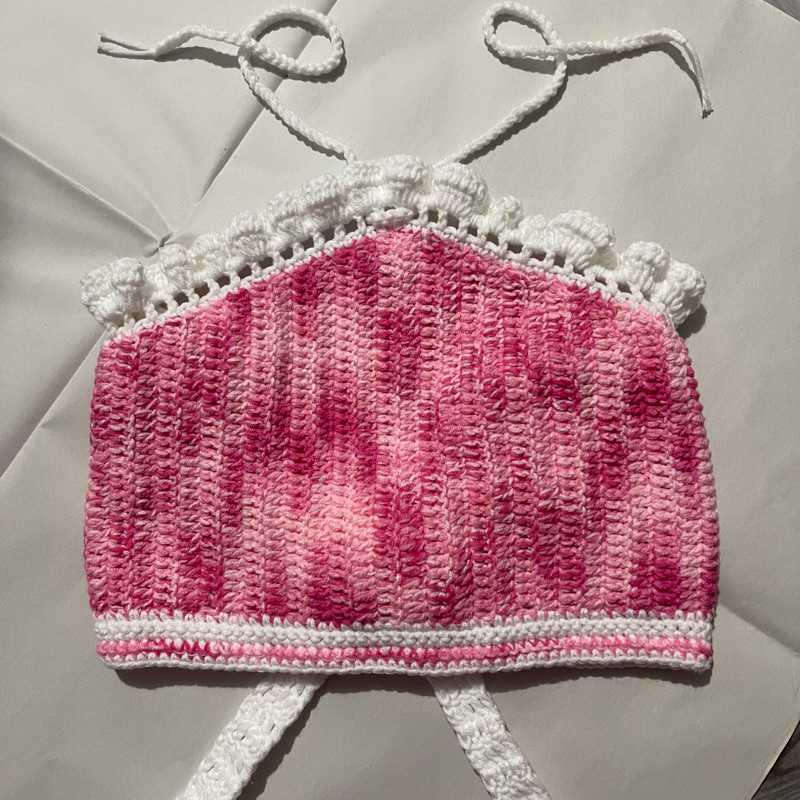 Áo yếm len ( Crochet Rainbow Top)