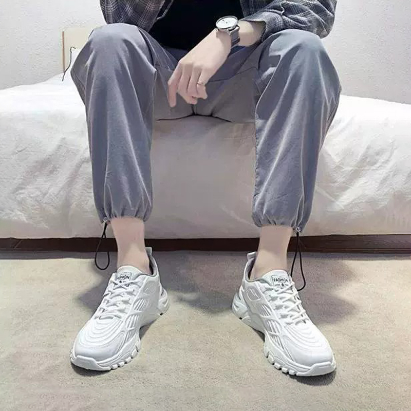 Giày thể thao nam giày nam trắng mới  tăng chiều cao lưới thoáng khí giày sneaker cổ thấp Ace 7453