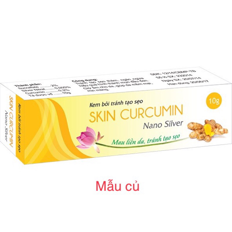 Kem Skin Curcumin Nano Silver 10g Giảm Vết Thâm Sẹo Do Mụn