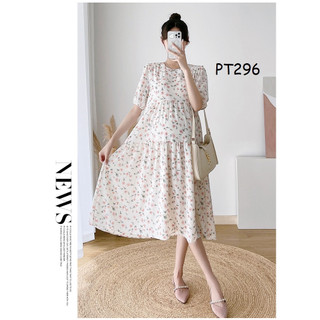 Váy hoa nhí voan cổ tròn hàng qccc-pt296