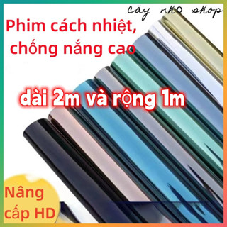 Decal dán kính chống nắng nóng UV cho cửa kính cửa sổ, Giấy dán kính decan chống nhìn trộm phòng ngủ phản quang,1m*2m