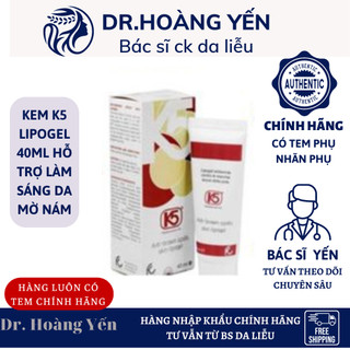 Kem k5 lipogel 40ml hỗ trợ làm sáng da mờ nám - italia