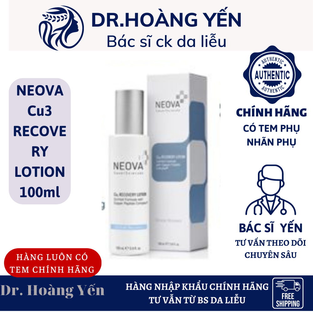 [ NHẬP KHẨU CÔNG TY CHÍNH HÃNG | Kem dưỡng Peptide Đồng phục hồi da - NEOVA Cu3 RECOVERY LOTION 80ml