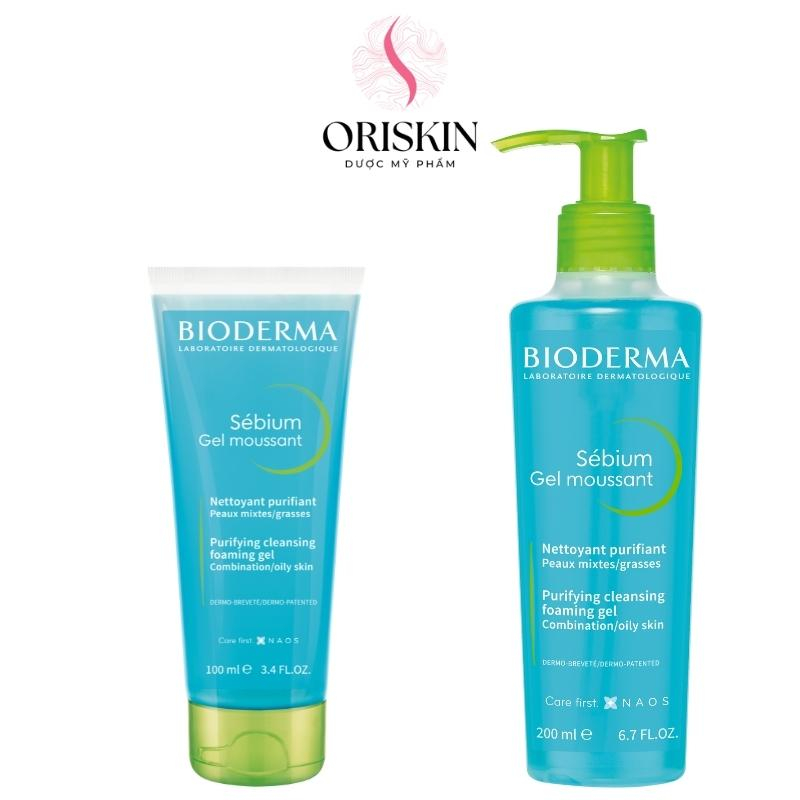 Bioderma Gel Rửa Mặt Tạo Bọt Da Dầu Nhạy Cảm Sebium Gel Moussant 100ml