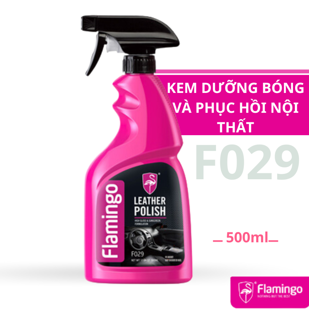 Kem Dưỡng Bóng Và Phục Hồi Đồ Da - Nội Thất Cao Cấp Flamingo F029 500ml - Hãng Phân Phối Chính Thức