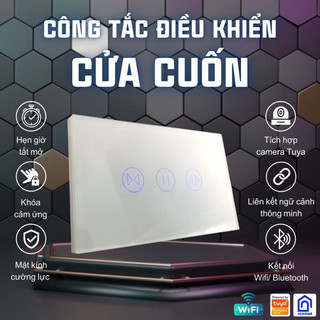 Công tắc điều khiển cửa cuốn thông minh cao cấp Tuya kết nối wifi+BLE Vers. V3.0 2023 thay công tắc cơ