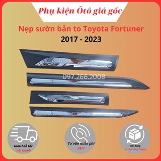 Nẹp sườn, nẹp hông xe toyota fortuner 2017 - 2022, 2023, 2024 - nhựa cứng, bản to