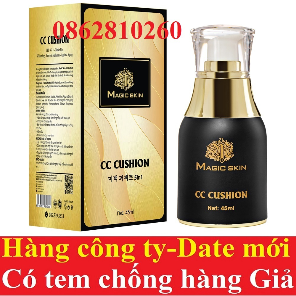 CC Cushion 5in1 kem nền chống nắng dưỡng trắng che khuyết điểm Magic Skin