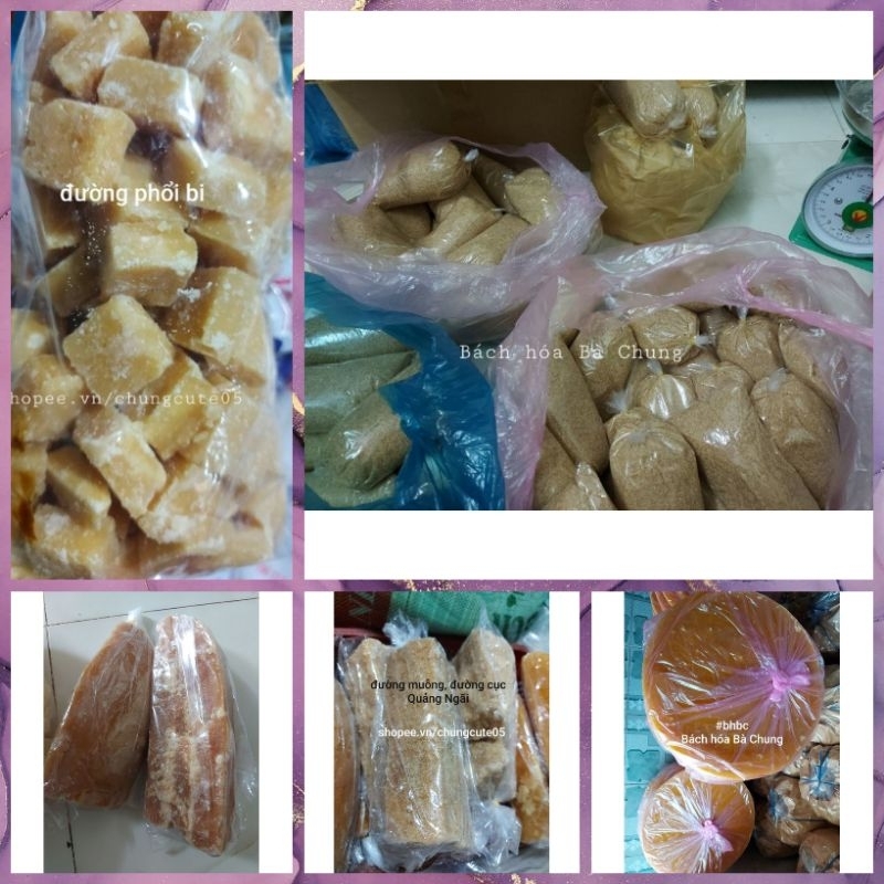 Combo 10kg đường mật mía Quảng Ngãi đủ loại