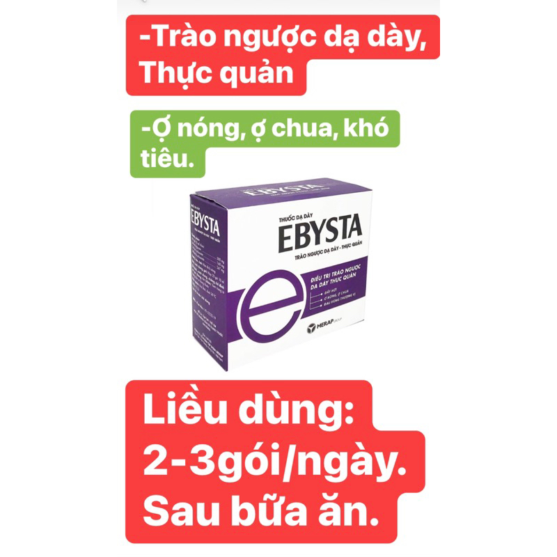 EBYSTA. Hộp 20 gói 10ml.