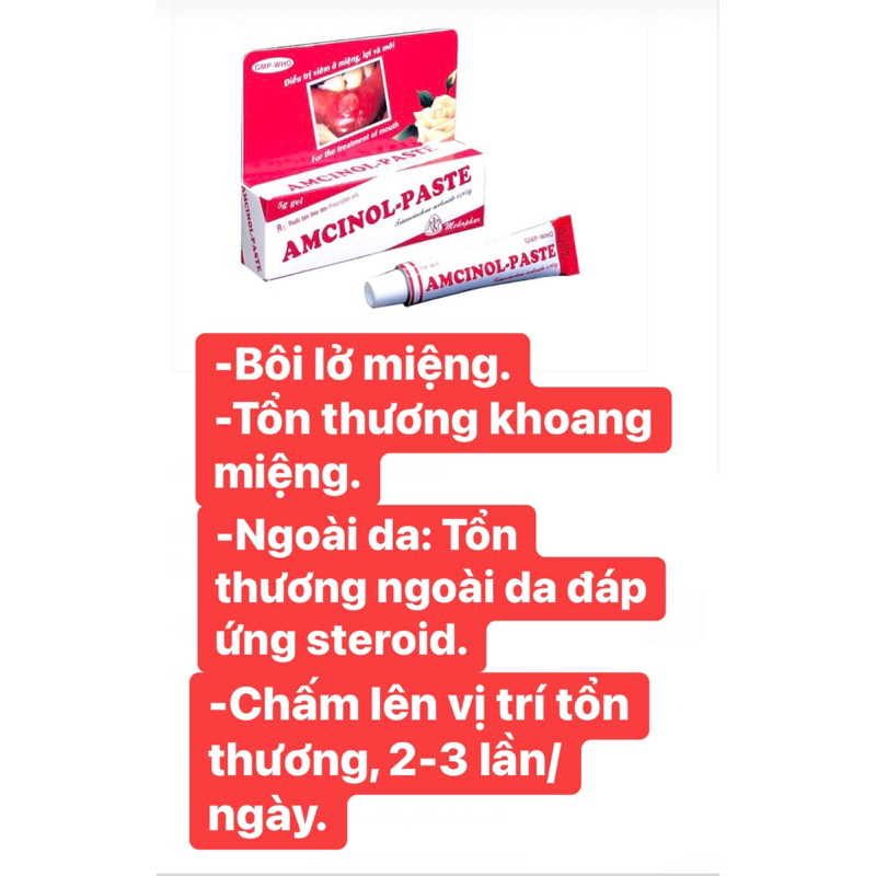Bôi lở miệng. Hộp 1 típ 5gram.