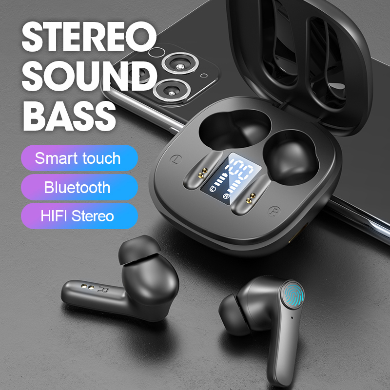 Tai nghe bluetooth TWS Magicsee R12 - Bass To - Âm Treble Trong - Chống ồn - Pin Trâu - Sạc Type C