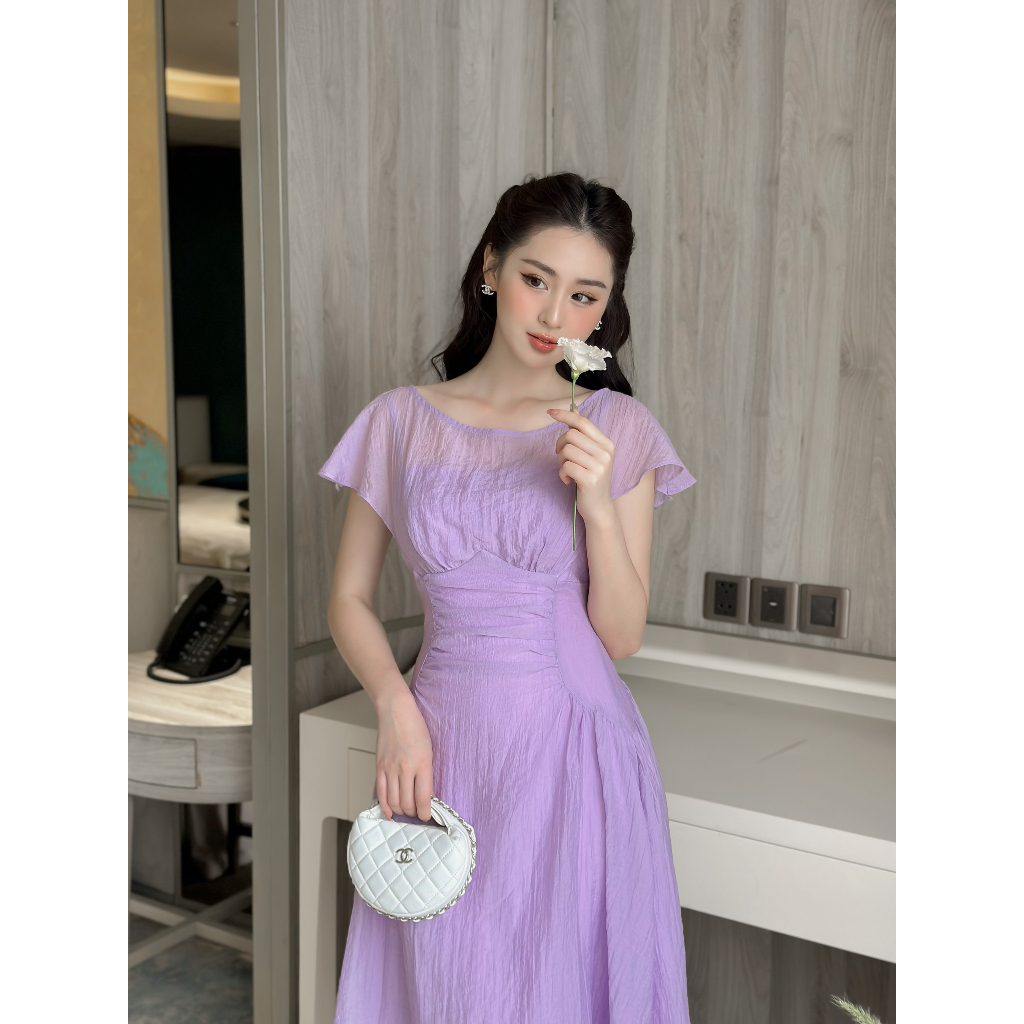 Đầm Thiết Kế MAY CH55 Chất Liệu Tằm Nhật Thoáng Mát - Váy Thiết Kế Thanh Lịch Chuẩn MAY