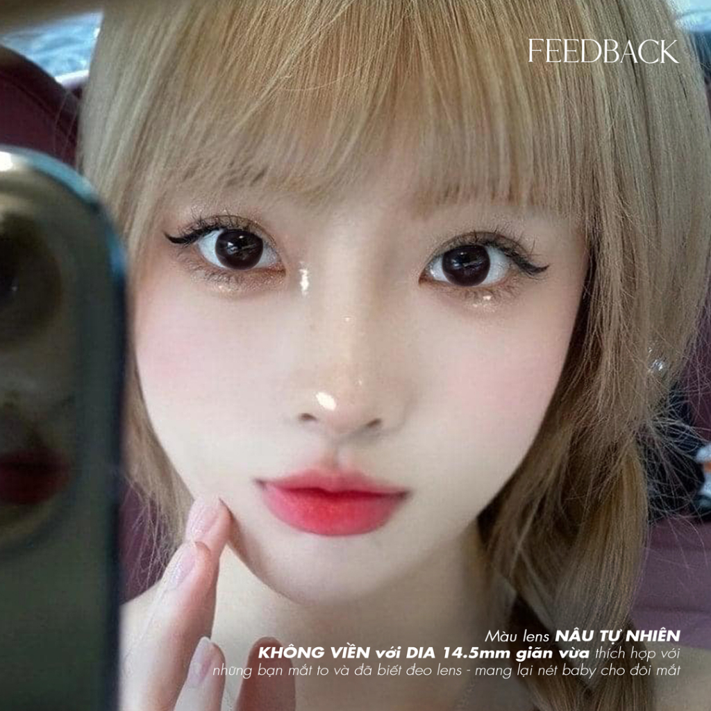 Lens giãn tròng Chokoreto có thương hiệu Angel Eyes có độ - Chất liệu Silicone Hydrogel độ giãn 14.5mm