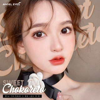  Lens giãn tròng Chokoreto có thương hiệu Angel Eyes có độ - Chất liệu Silicone Hydrogel độ giãn 14.5mm 