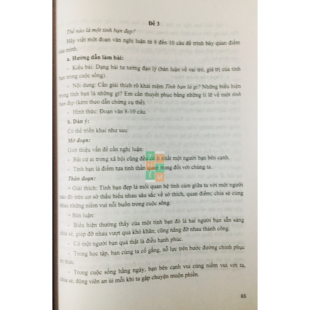 Sách - Hướng dẫn kĩ năng viết đoạn văn Nghị luận xã hội lớp 6