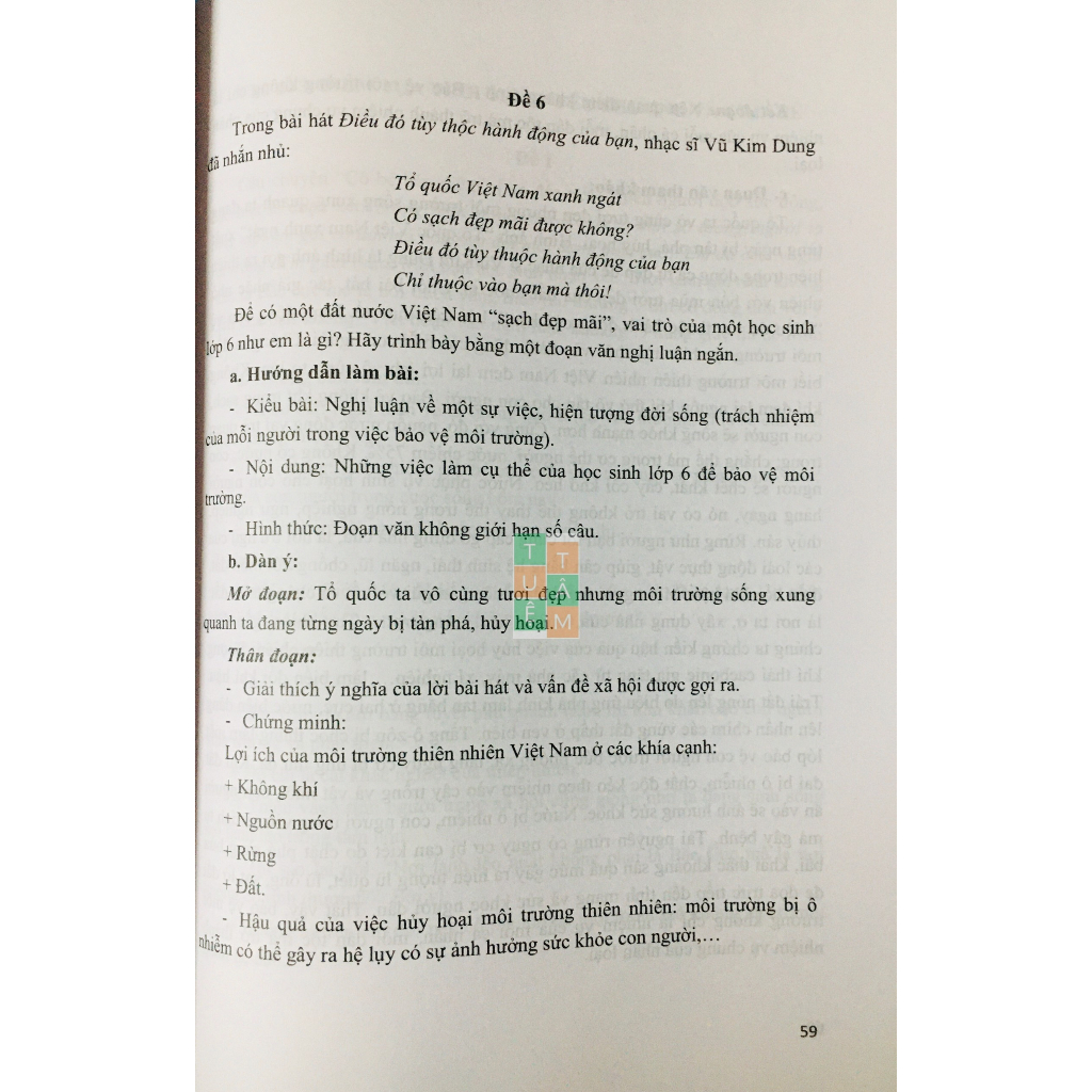 Sách - Hướng dẫn kĩ năng viết đoạn văn Nghị luận xã hội lớp 6