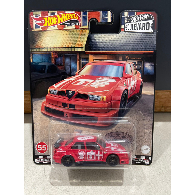 Xe mô hình đồ chơi bánh cao su Hotwheels 1:64 PREMIUM - BOULEVARD - Alfa Romeo 155 V6 Ti