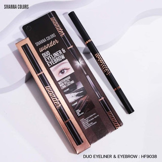 Kẻ mắt nước và kẻ chân mày sivanna colors wonder duo eyeliner &amp; eyebrow hf9038 -m86