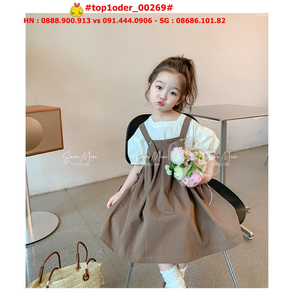 > Set váy với tone nâu cho be gái, size 1-10 tuổi, hàng chính phẩm, top1order_00269_1006_sg1