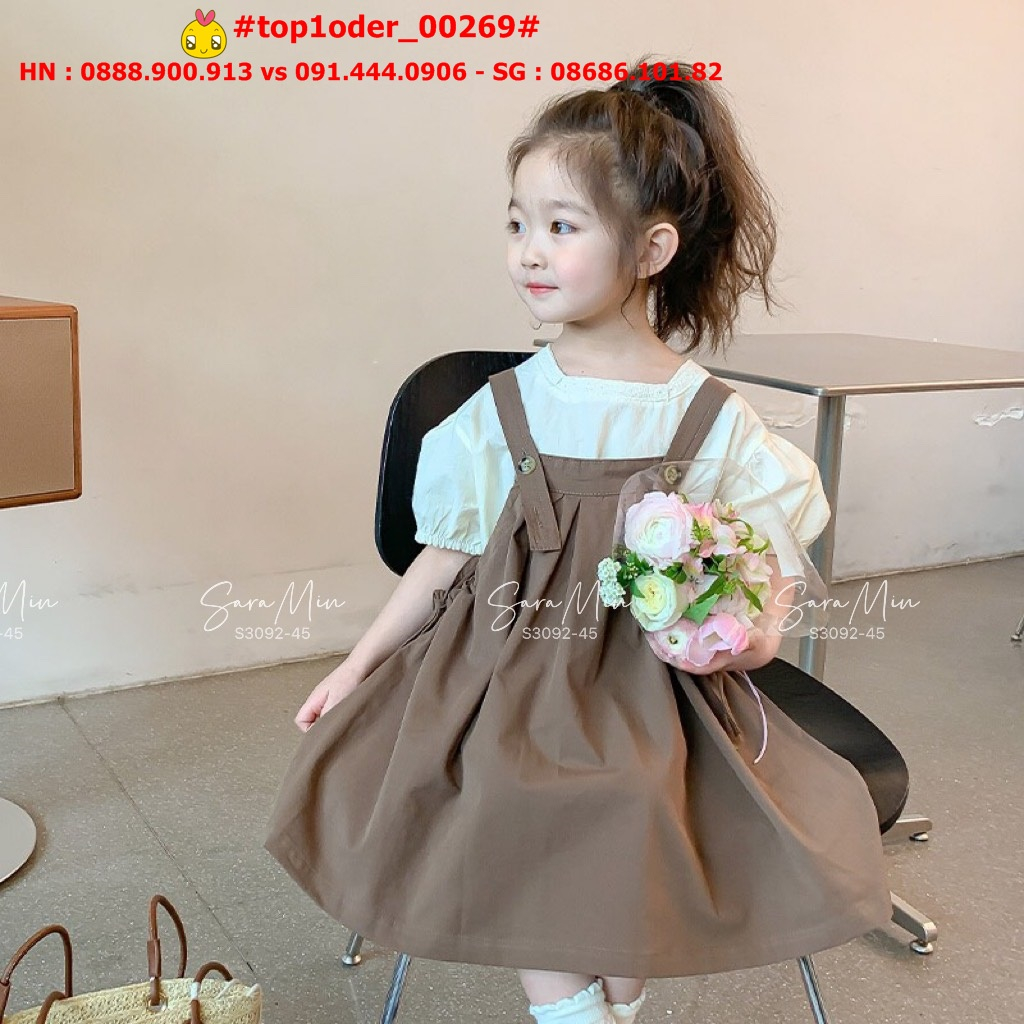 > Set váy với tone nâu cho be gái, size 1-10 tuổi, hàng chính phẩm, top1order_00269_1006_sg1