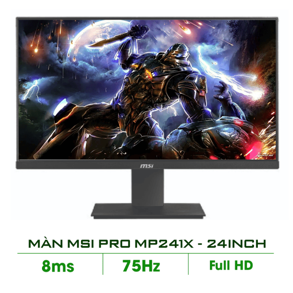 Màn hình Máy Tính MSI Pro 24 inch MP241X FullHD Màn hình Phẳng Full viền, VA, 8ms - Hoàng Long Computer | BigBuy360 - bigbuy360.vn