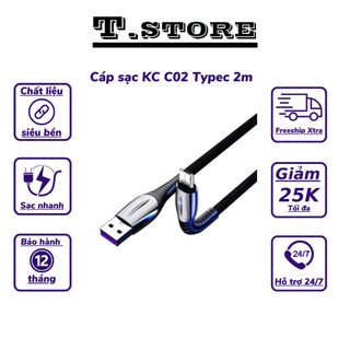 Cáp sạc kc c02 2m type c / ln dành cho điện thoại android và ip