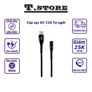 Cáp sạc tự ngắt kc c15 dành cho ip
