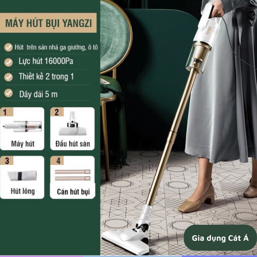 Máy hút bụi YANGZI cầm tay có dây, máy hút bụi xe, sofa,Công suất 600W, Bộ Lọc Hepa12 lực hút siêu mạnh