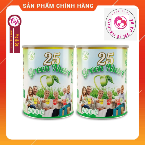 Combo 2 hộp Bột Ngũ Cốc 25 Green Nutri - Dạng Lon 750gr