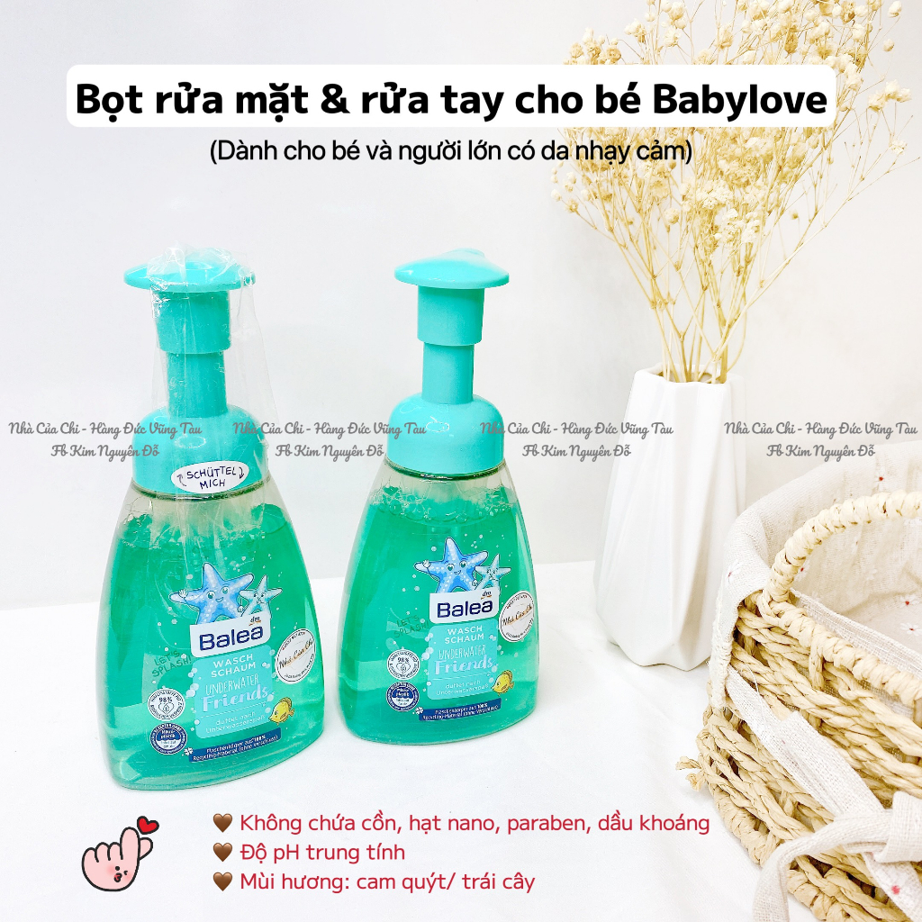 Bọt rửa mặt & rửa tay dành cho bé và người lớn có da nhạy cảm- hàng Đức